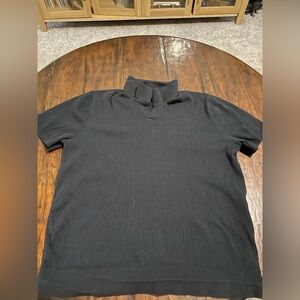 Old Navy Black Knit Shortsleeve Sweater Polo  XL